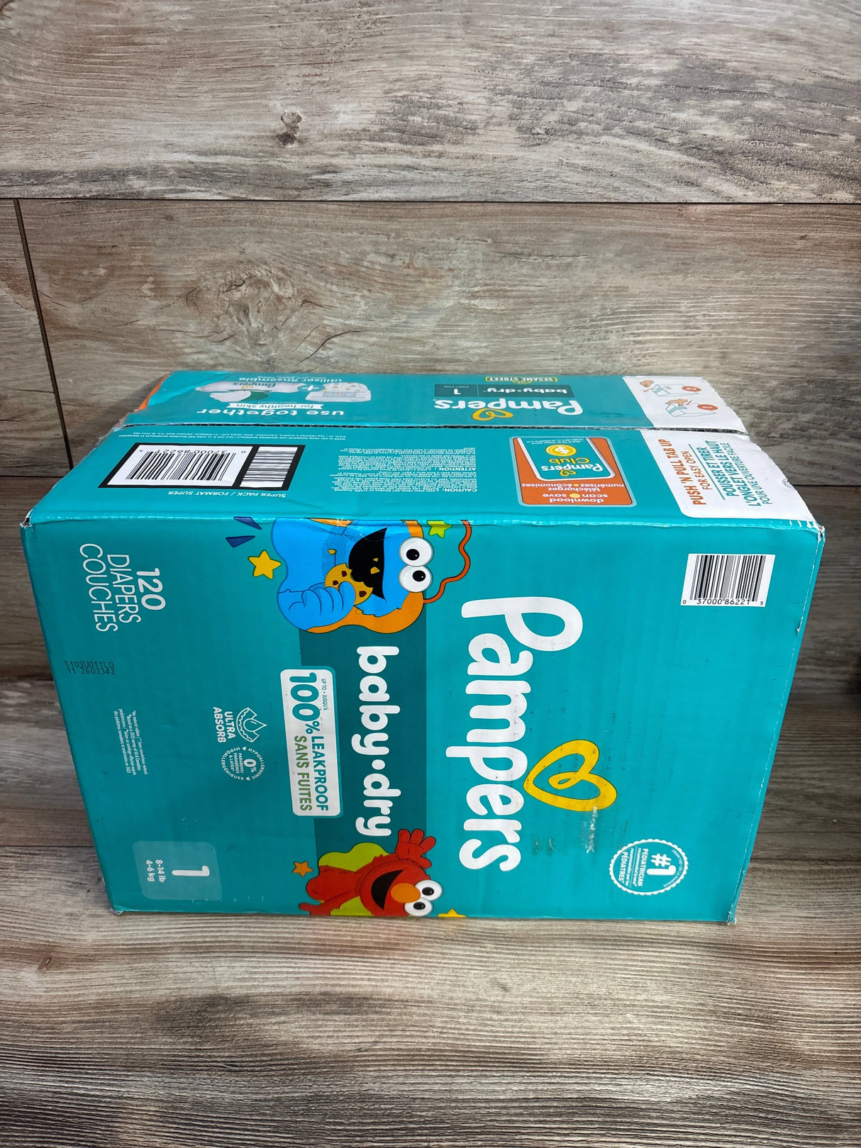 NEW Pampers Baby Dry Diapers 120ct Size 1