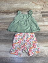 Just One You 2pc Tank Top & Shorts Set Green sz 18m