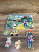 Melissa & Doug Ms. Rachel Wooden Sound Peg Puzzle