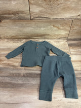 Just One You 2pc Henley Shirt & Pants Set Green sz 3m