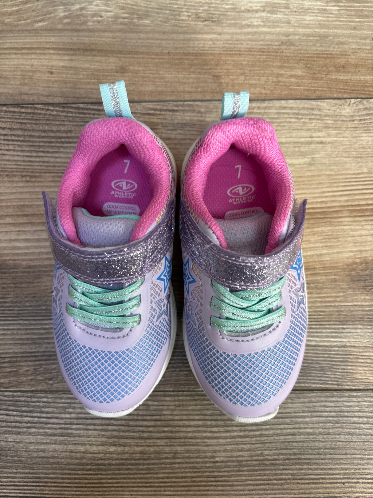 Athletic Works Light-Up Star Sneakers, Purple sz 7c