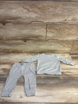 Generic 2pc Long Sleeve Shirt & Pants Set Grey sz 9-12m
