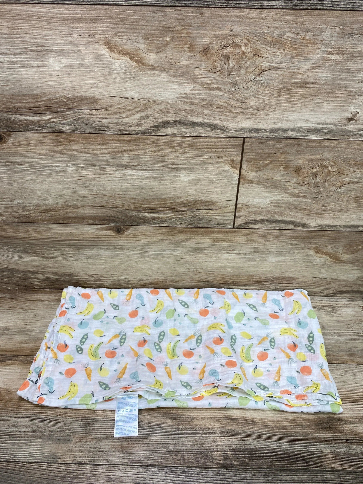 Aden + Anais Muslin Swaddle Blanket Fruit & Vegetable Print White - Me 'n Mommy To Be