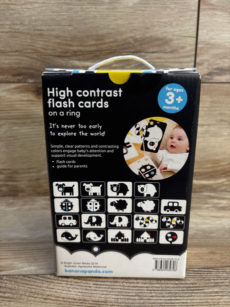 High contrast flash cards for babies ages 3 months and up, black and white animal designs.