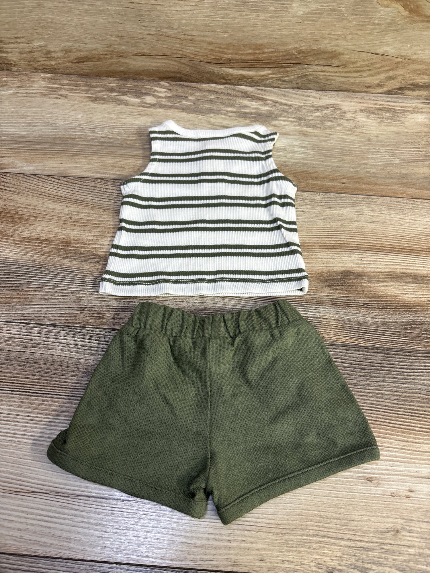 Cat & Jack 2pc Ribbed Tank Top & Shorts Set White sz Newborn