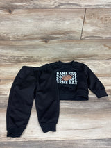 Game Day 2pc Football Sweatshirt & Joggers Set Black sz 12-18m