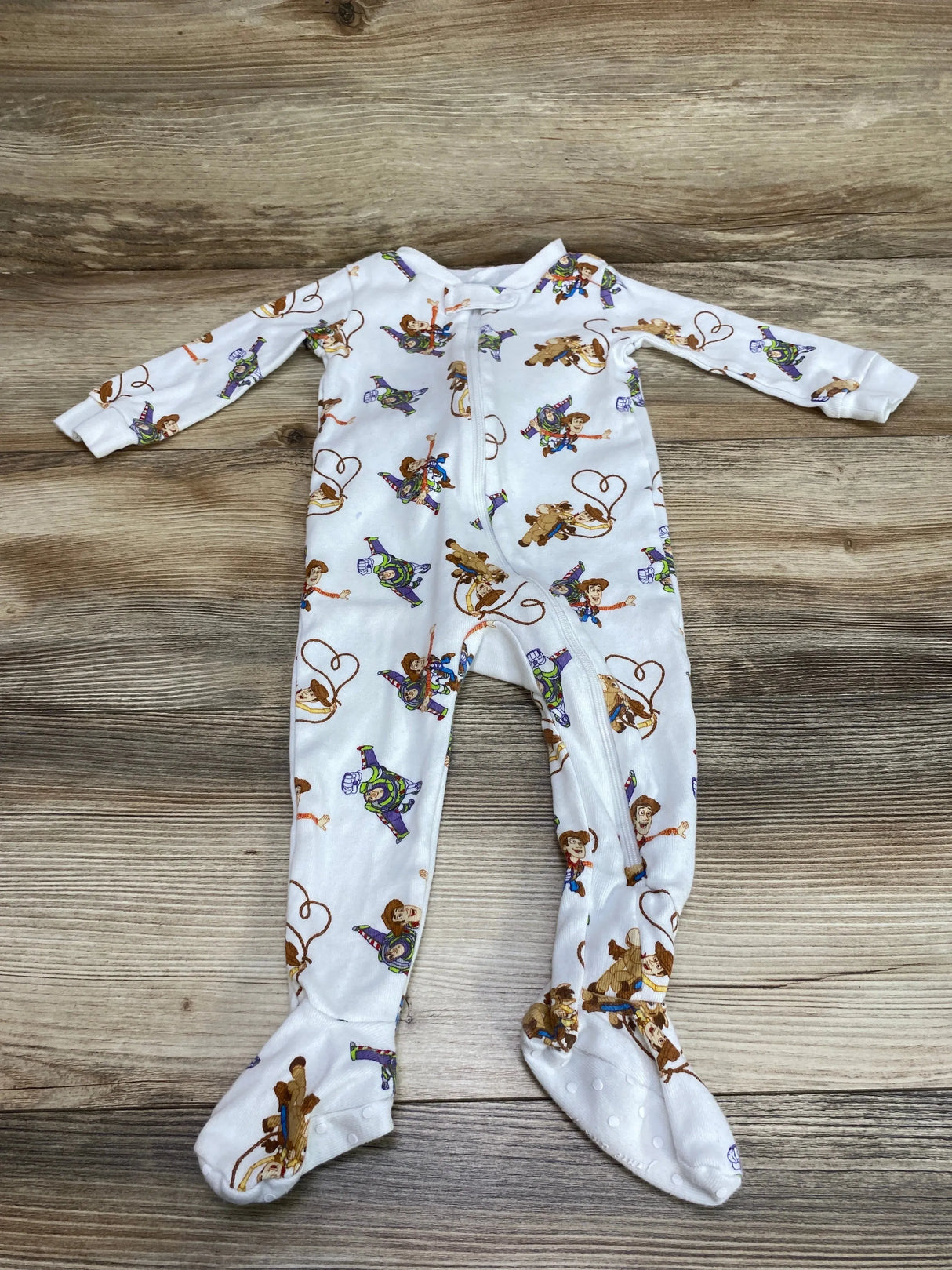 Janie and Jack Disney Toy Story Sleeper White sz 6-12m