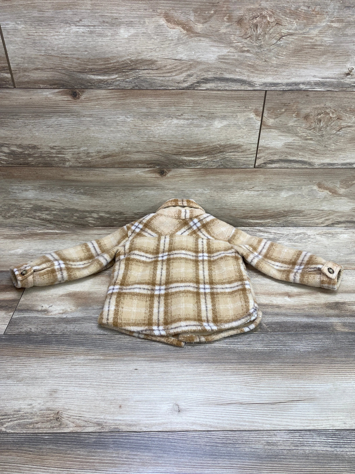 Carter's Plaid Sherpa-Lined Shacket Brown sz 24m