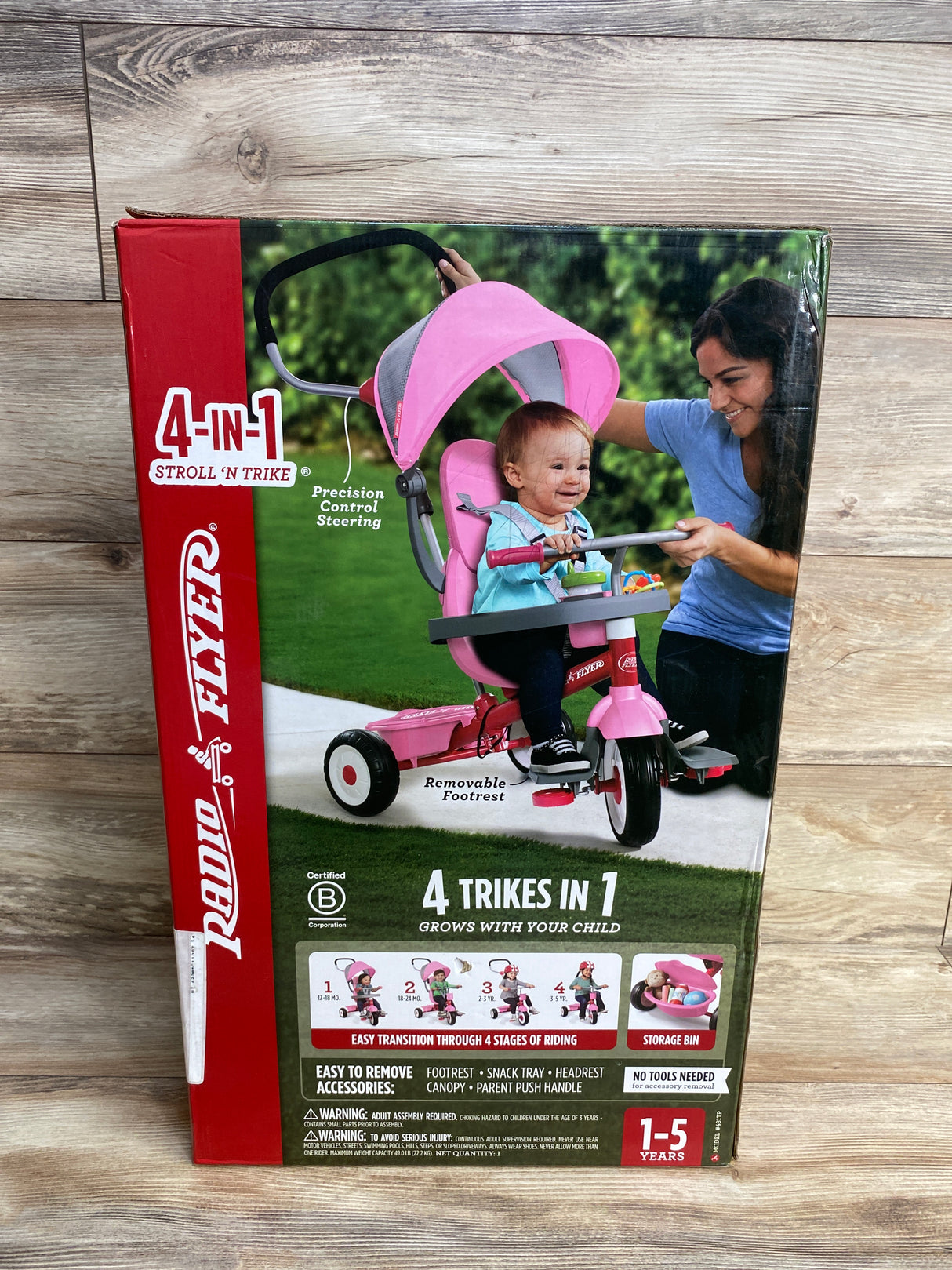 NEW Radio Flyer 4-in-1 Stroll 'N Trike Pink