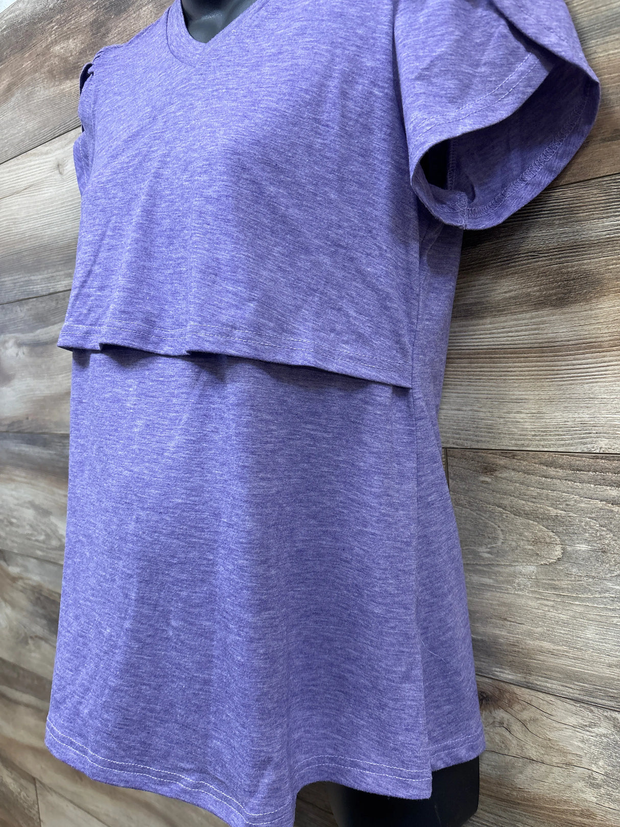 Czzzy L Nursing Maternity V-Neck Top Lilac sz Small