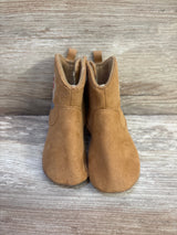 Old Navy Faux-Suede Embroidered Western Booties Brown sz 3/4c