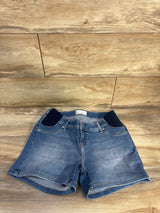 NEW Gap Maternity 4" Inset Panel Denim Shorts Medium Wash Blue sz 29/8 Medium