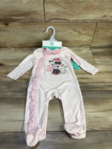 NEW Disney Baby 2pc Minnie Mouse Sleeper & Headband Set Pink sz 6/9m