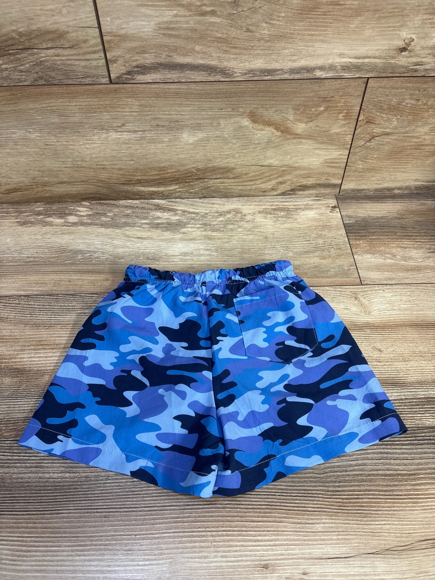 Camo Drawstring Swim Trunks Blue sz 3T