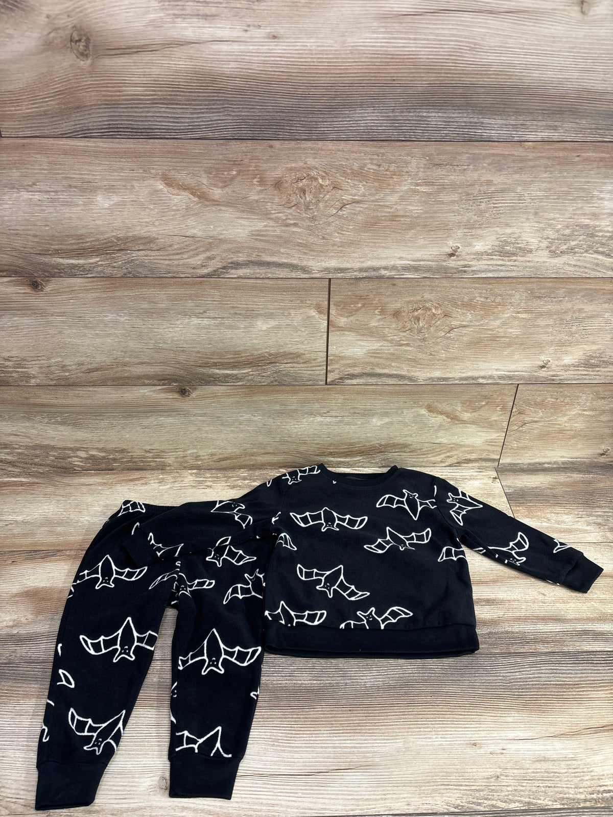 Carter's 2pc Fleece Bat Print Shirt & Pants Set Black sz 2T