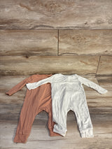 Cloud Island 2pk Soft Modal Footless Sleepers Beige sz 6-9m
