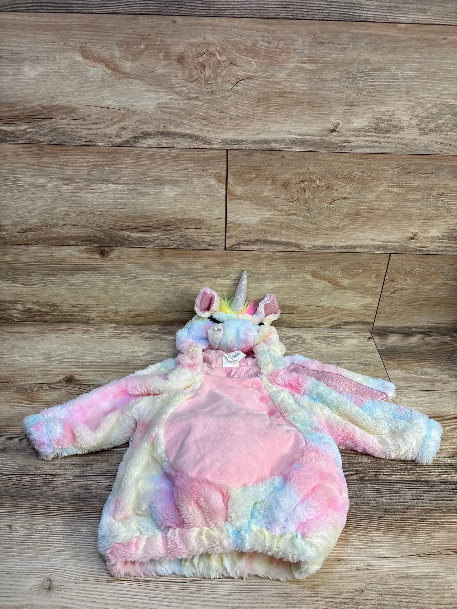 Hype & Eek! Plush Unicorn Hooded Pullover costume sz 6-12m