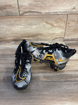 Russell Wilson x Nike Alpha Menace 3 Shark GS 'Black Metallic Vivid Gold' Football Cleats sz 12c
