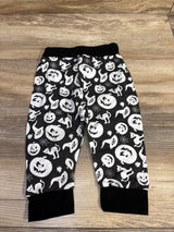 Pumpkin & Witch Hat Halloween Pants Black sz 6-12m - Me n Mommy To Be