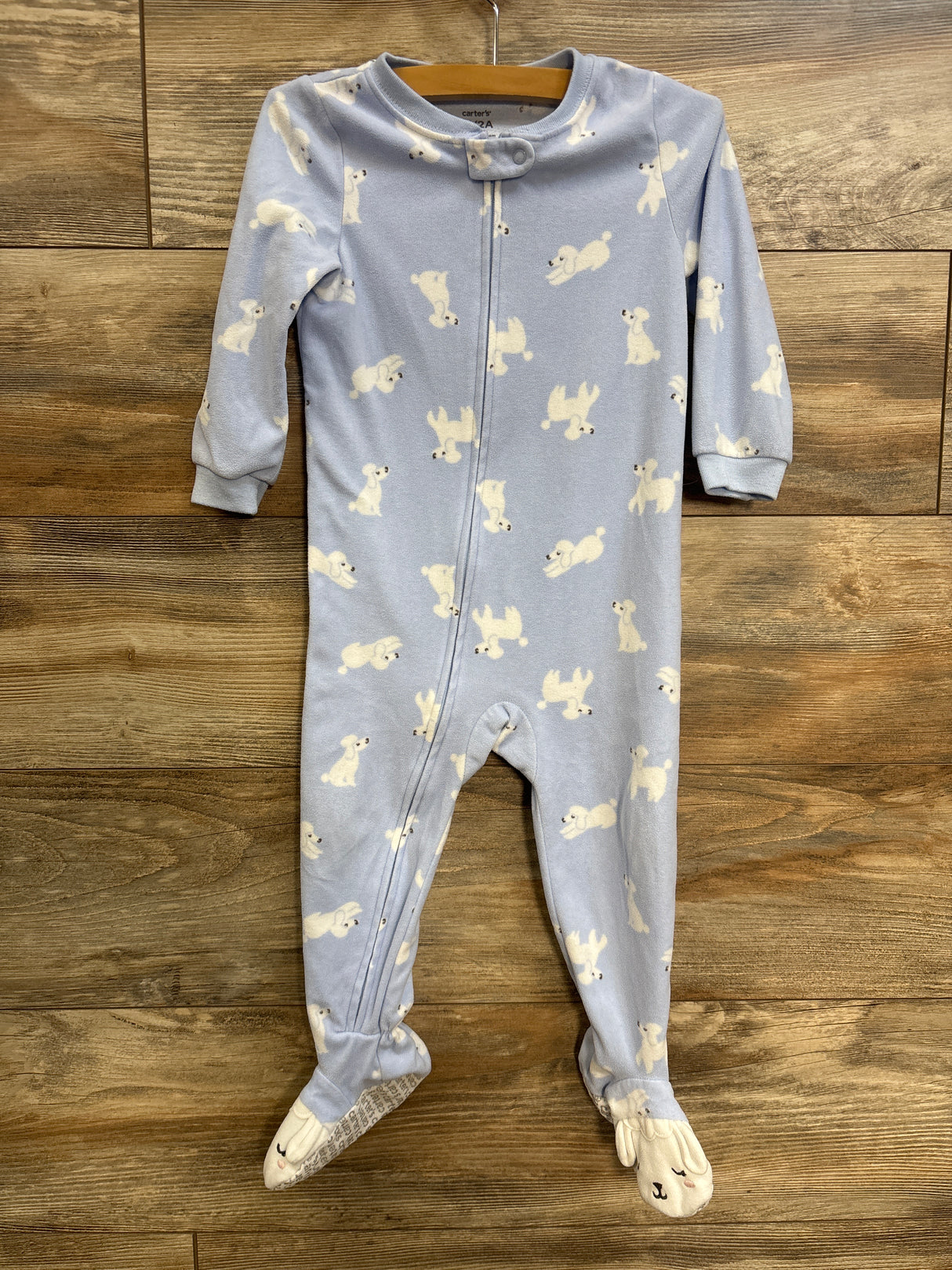 Carter's Poodle Blanket Sleeper Blue sz 2T
