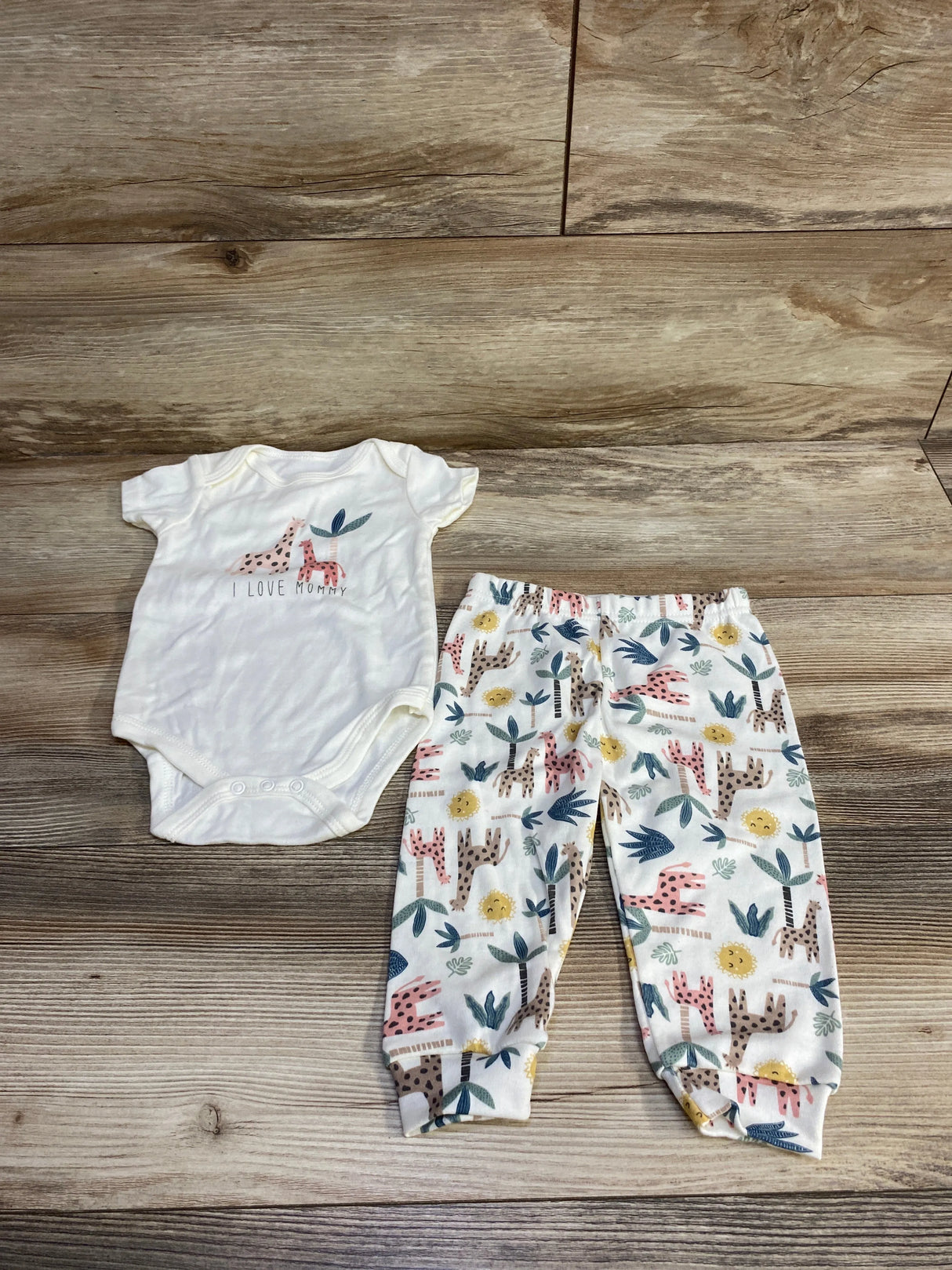 Baby Gear 2pc I Love Mommy Bodysuit & Pants White sz 6-9m - Me n Mommy To Be