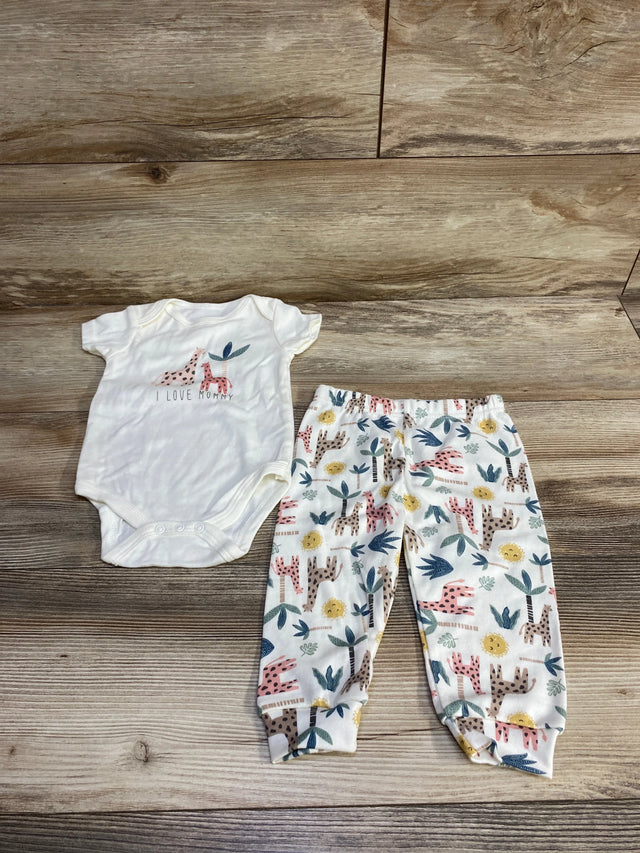 Baby Gear 2pc I Love Mommy Bodysuit & Pants White sz 6-9m - Me n Mommy To Be