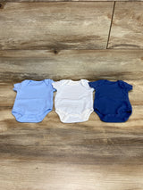 Sterling Baby 3pk Bodysuits Blue/White sz Newborn