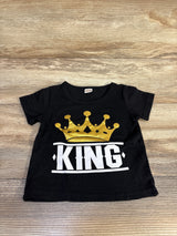 King T-Shirt Black sz 9-12m - Me n Mommy To Be
