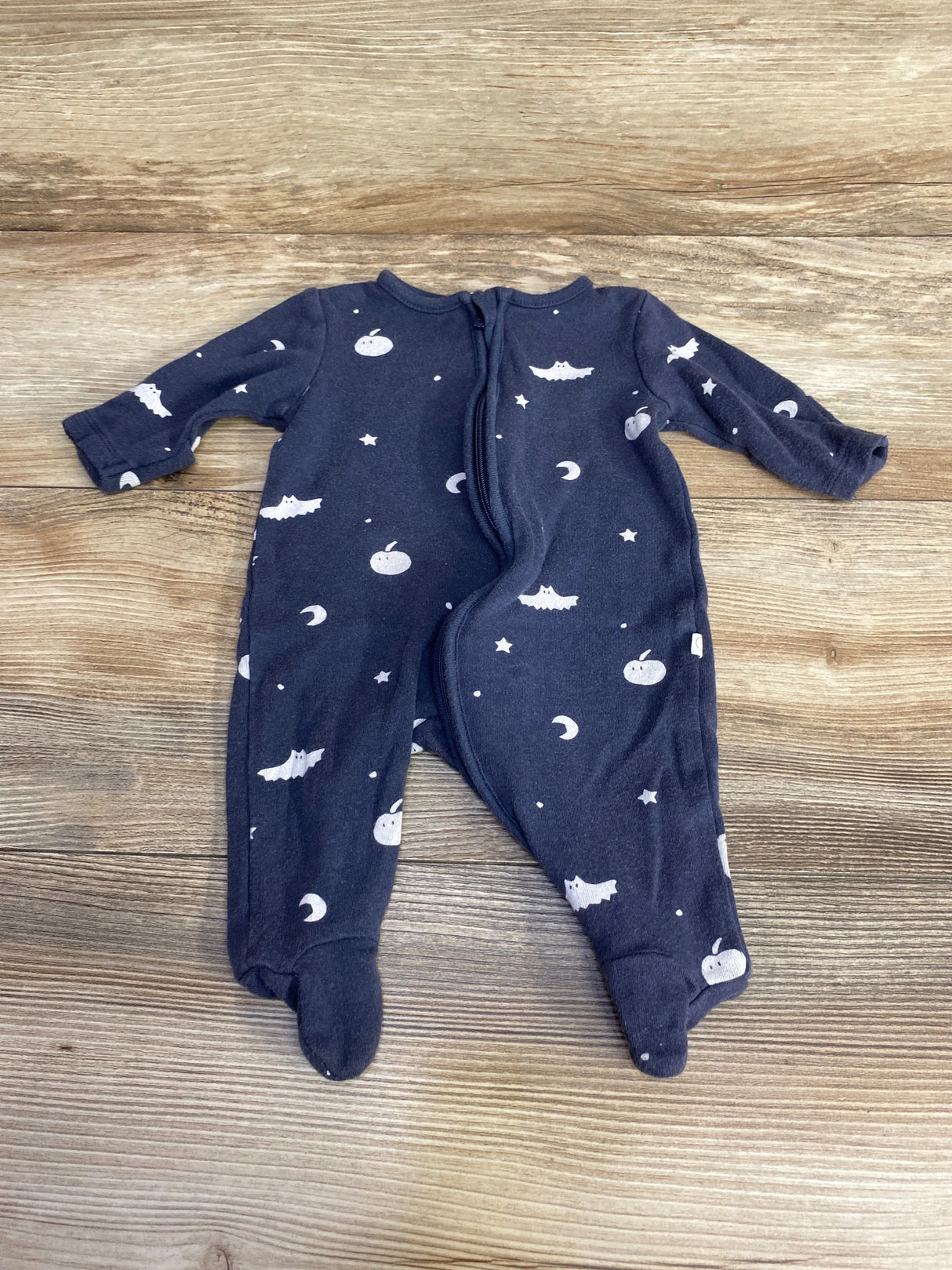 Mori Halloween Clever Zip Pajama Navy sz Newborn - Me n Mommy To Be