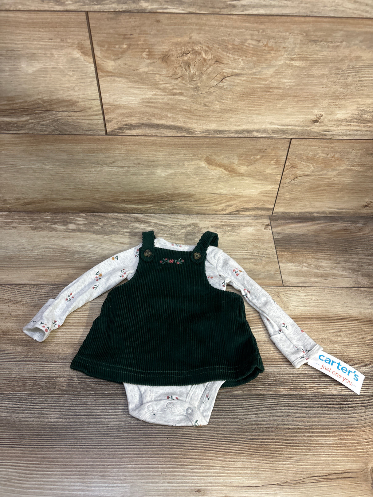 NEW Just One You 2pc Corduroy Skirtall & Bodysuit Set Grey sz 3m