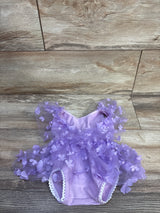 Shein Floral Tulle Bubble Romper Purple sz 0-1m