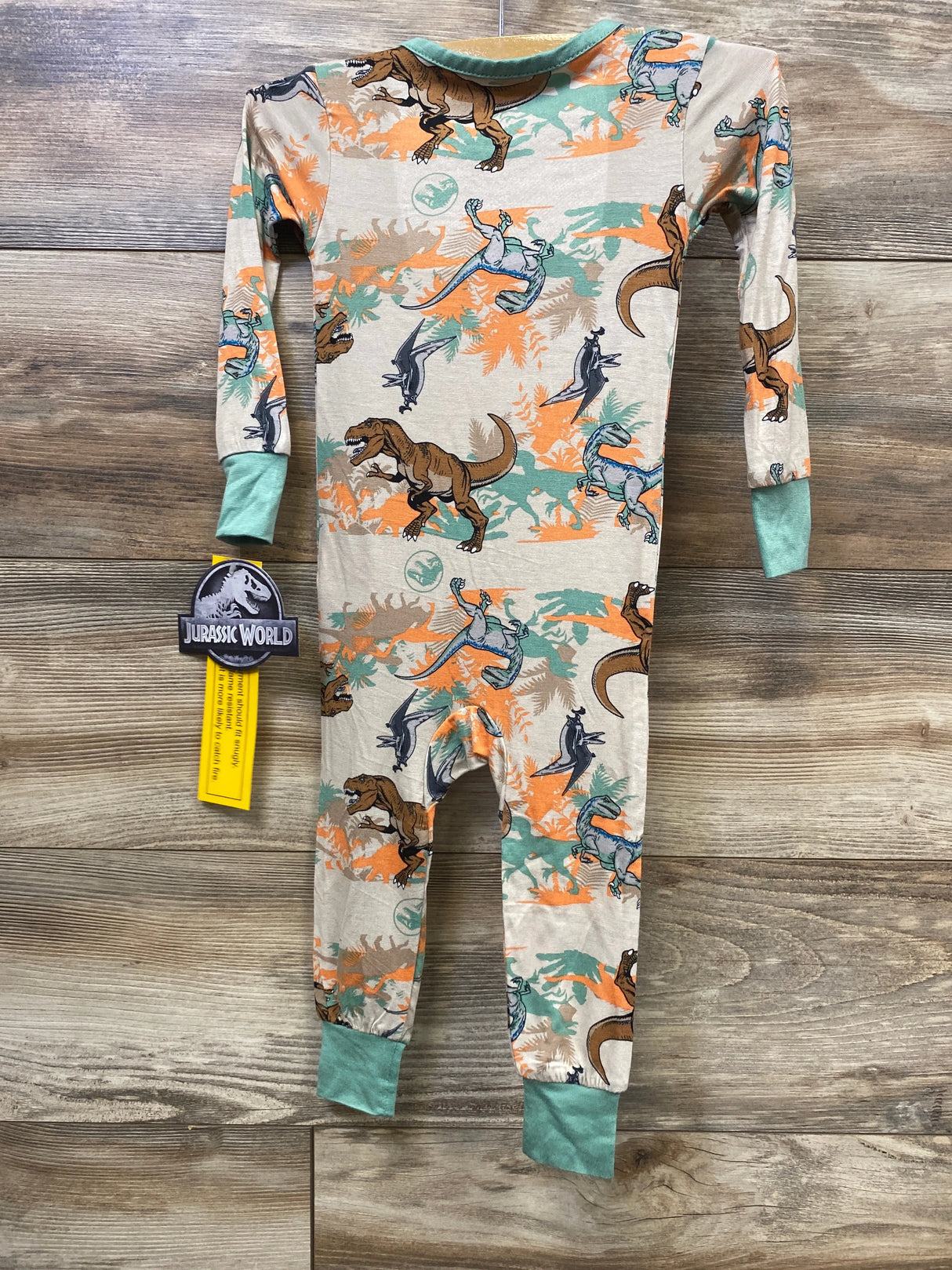 NEW Jurassic World Bamboo Zippy Beige sz 18m