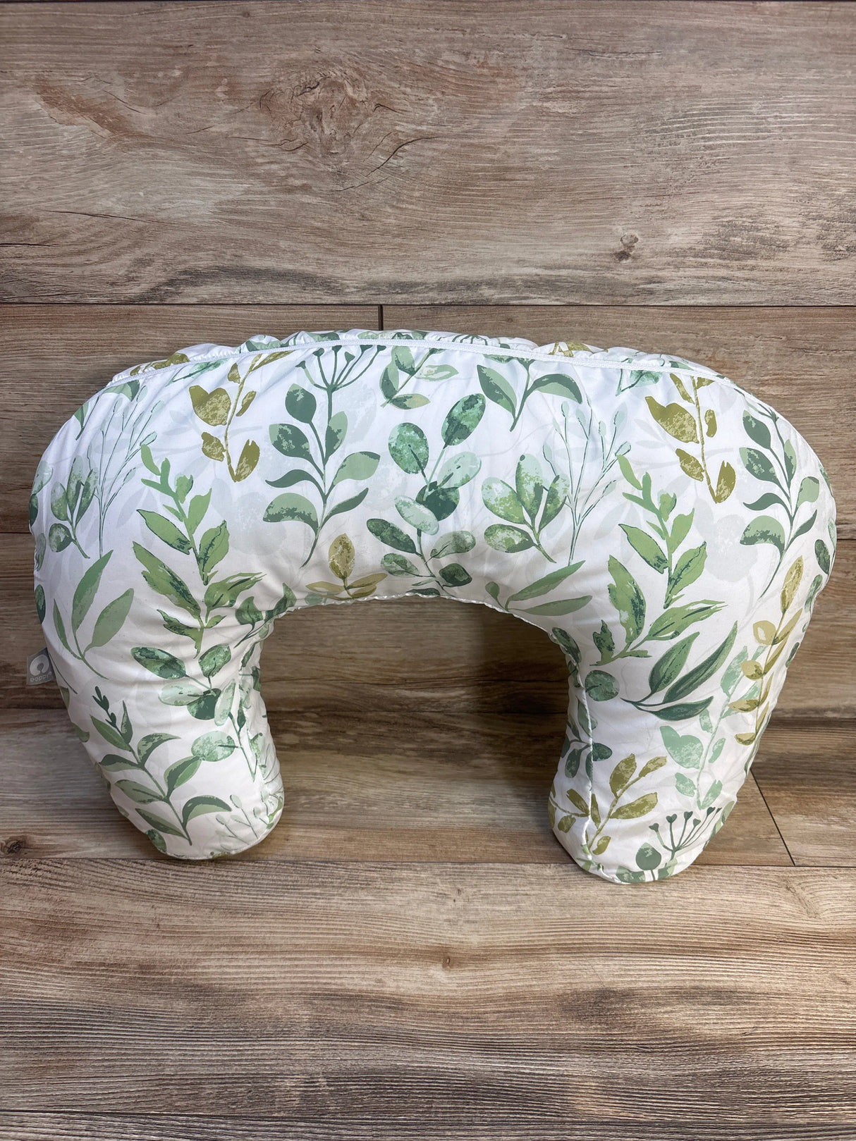 Boppy Nursing Pillow with Leaf Slipcover