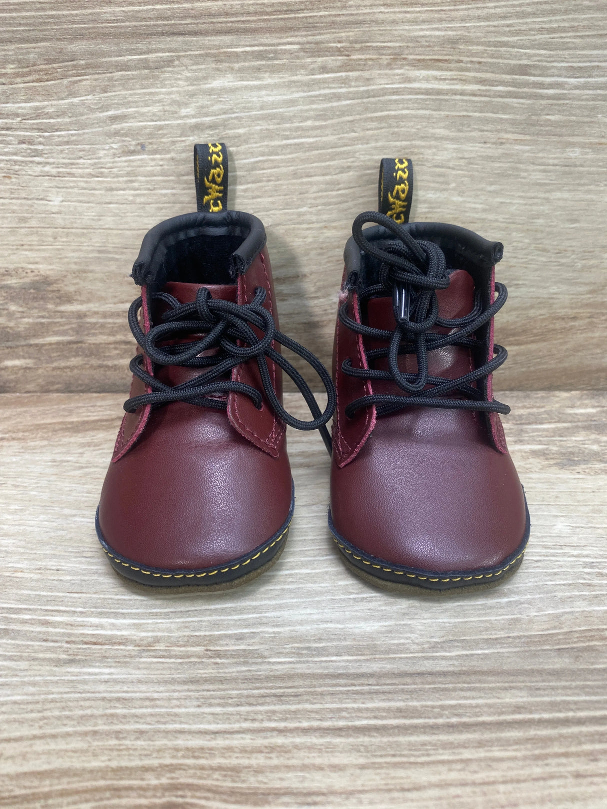 Dr. Martens Cherry Red Leather Crib Booties sz 2c