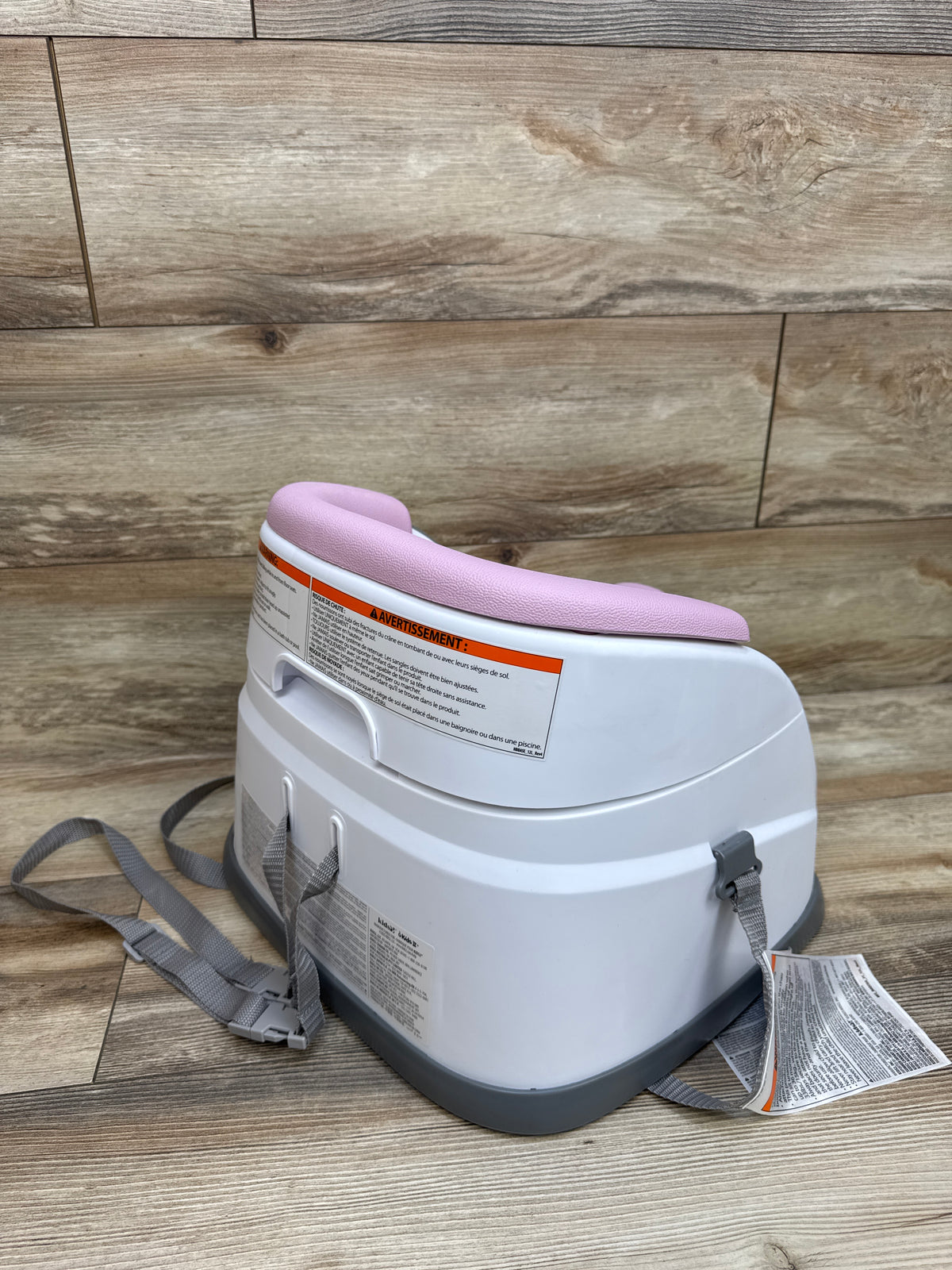 Ingenuity Baby Base 2-in-1 Booster Feeding & Floor Seat - Pink