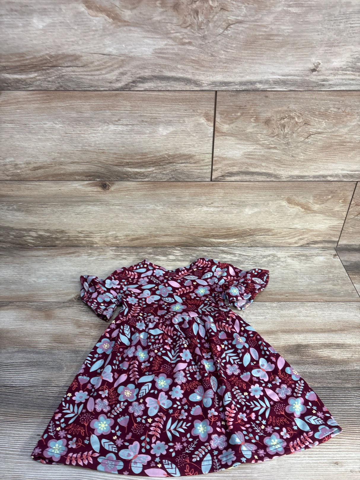Picapino Floral Dress Maroon sz 12m