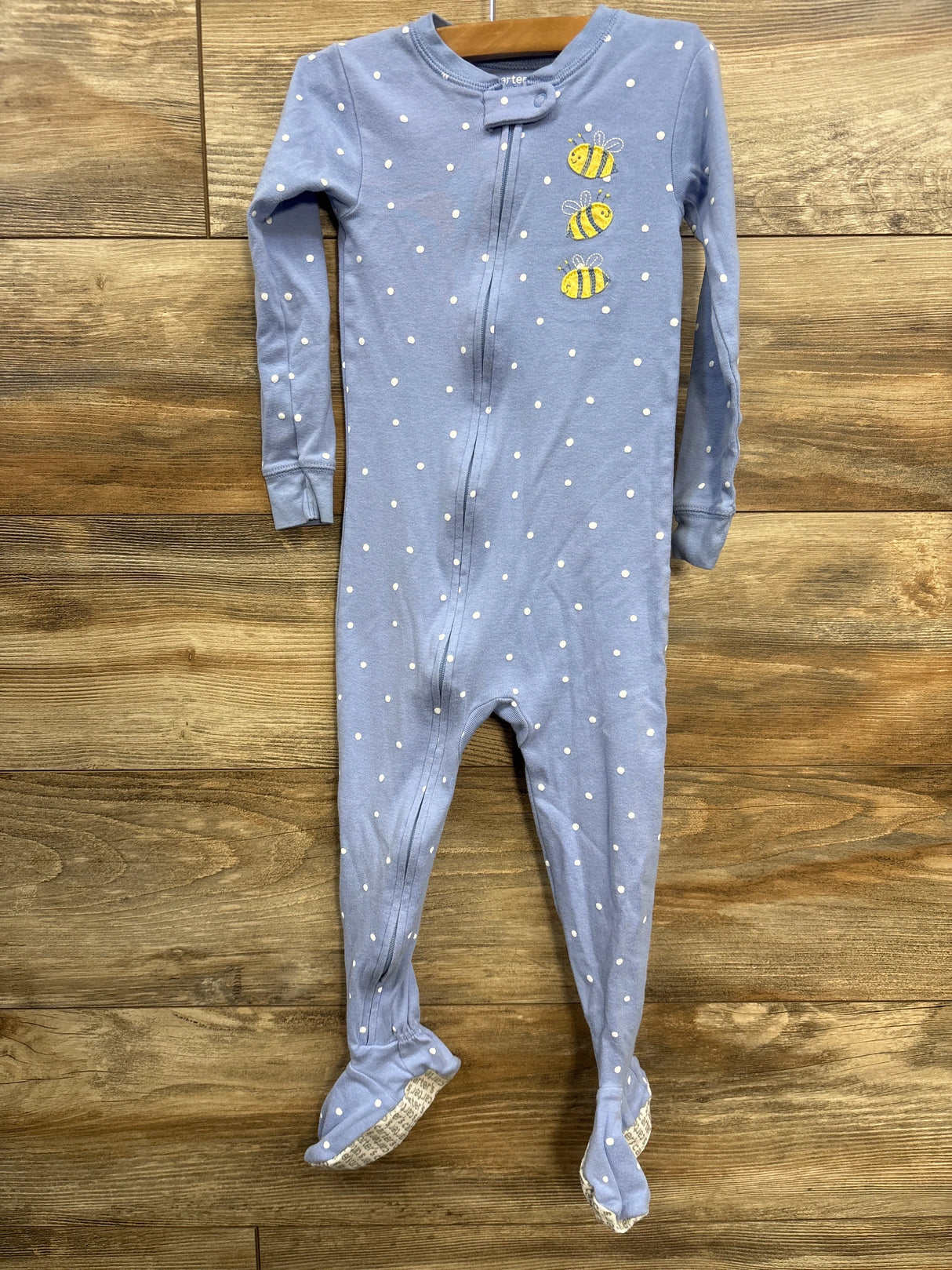 Just One You Bee Polka Dot Sleeper Blue sz 3T