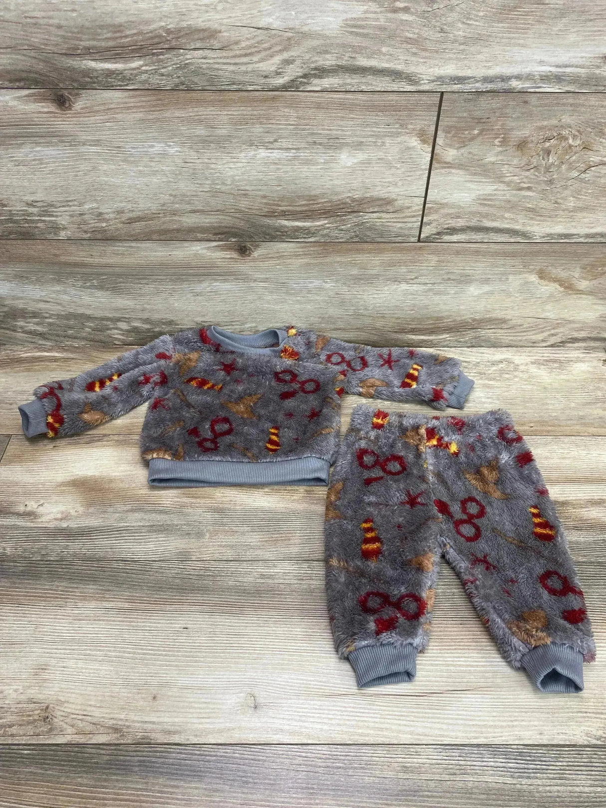 Harry Potter 2pc Plush Sweatshirt & Pants Set Grey sz 3-6m