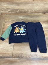 Bluey 2pc Varsity Jacket & Joggers Set Navy sz 3T