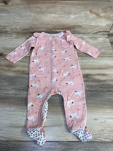 Jessica Simpson Bunny Print Sleeper Pink sz 6-9m