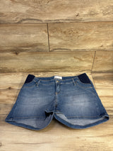 NEW Gap Maternity 4" Inset Panel Denim Shorts Medium Wash Blue sz 32/14 Large