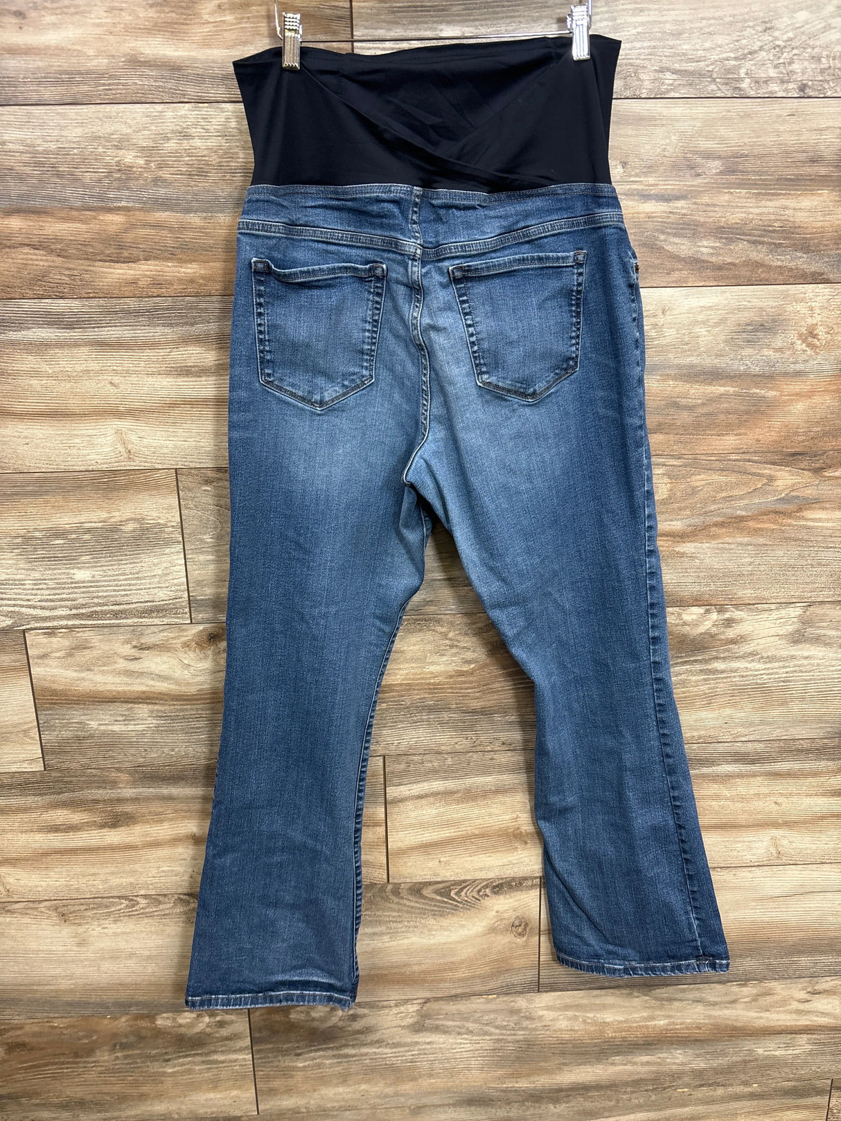 Isabel Maternity Crossover Panel Boot Cut Jeans Blue sz 16/ XL
