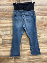 Isabel Maternity Crossover Panel Boot Cut Jeans Blue sz 16/ XL