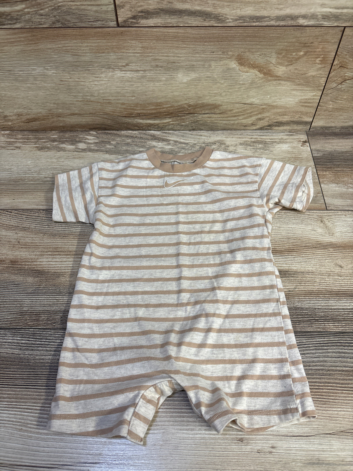 Nike Striped Shortie Romper Beige sz 12m