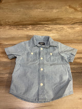 OshKosh Chambray Button Up Shirt Blue sz 12m