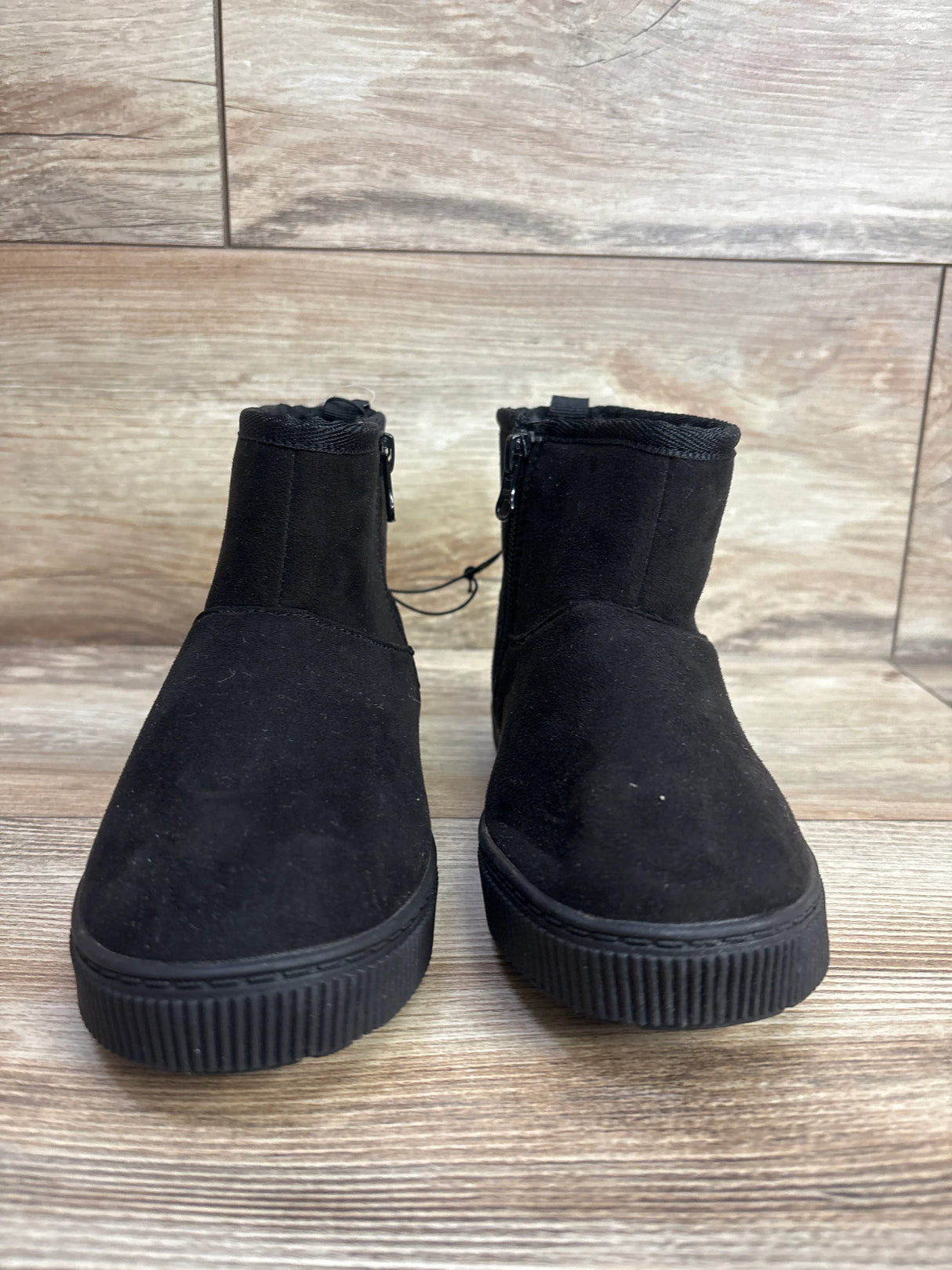 NEW Cat & Jack Arlo Faux Fur Lined Booties Black sz 12c