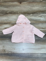 Baby Gap Bear Garter Hooded Cardigan Pink sz 3-6m