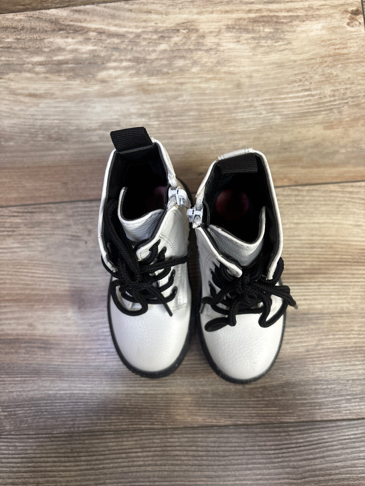 Sincerely Jules Faux-Leather Combat Boots White sz 6c