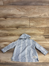 Zara Hooded Button Up Shirt Blue sz 2-3T