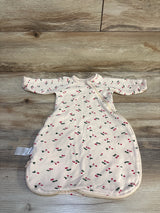Knirose Cherry Print Transitional Swaddle Sack Ivory sz 0-3m